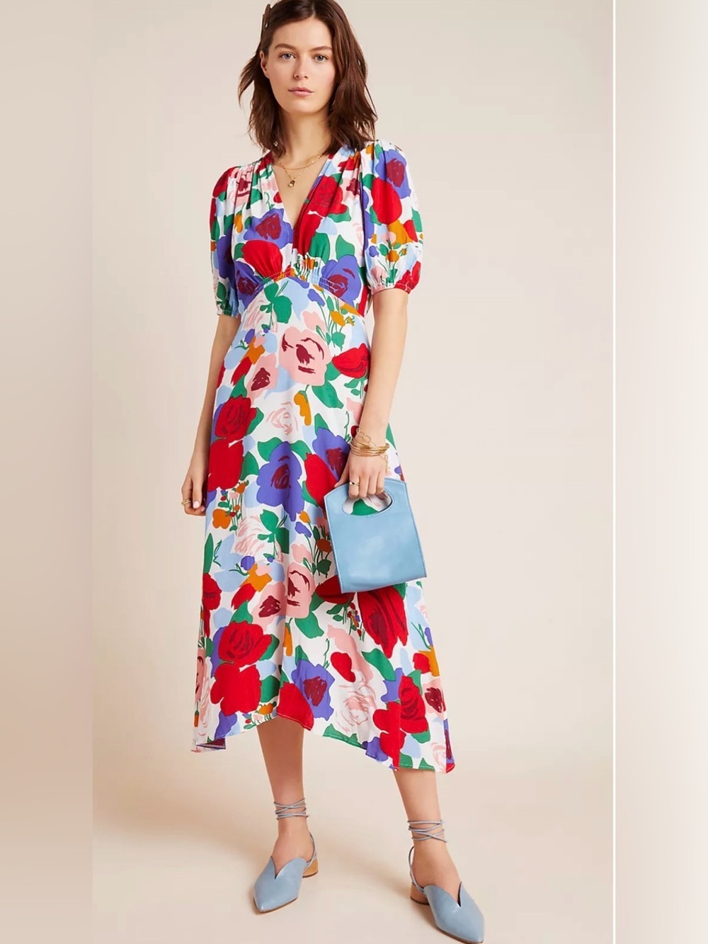 Faithfull the Brand Vittoria Midi Dress Anita Floral Print - Size 6